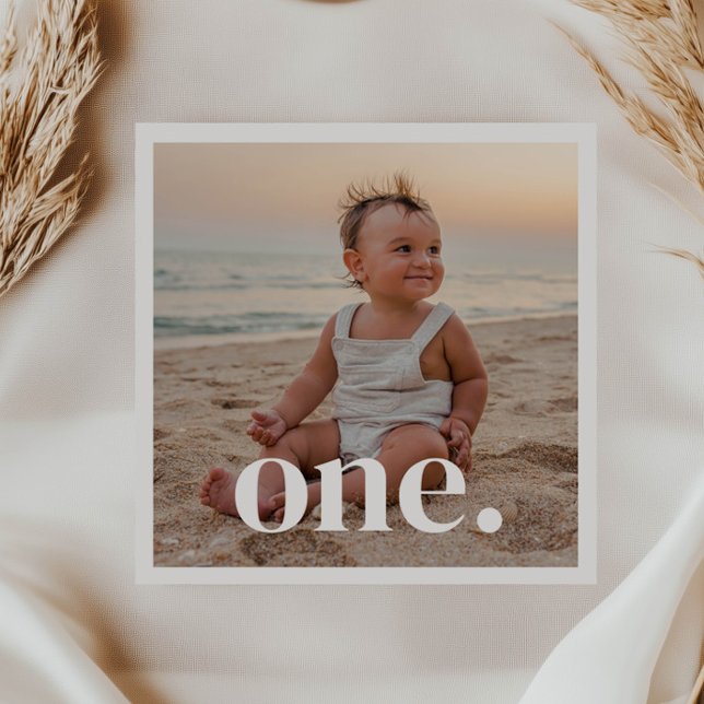 1st Birthday Photo - one Napkin (Creator Uploaded)