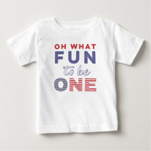 1st Birthday Photo Prop or Party Outfit, 4th July Baby T-Shirt