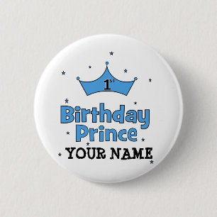 1st Birthday Prince 6 Cm Round Badge