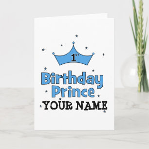 1st Birthday Prince Card