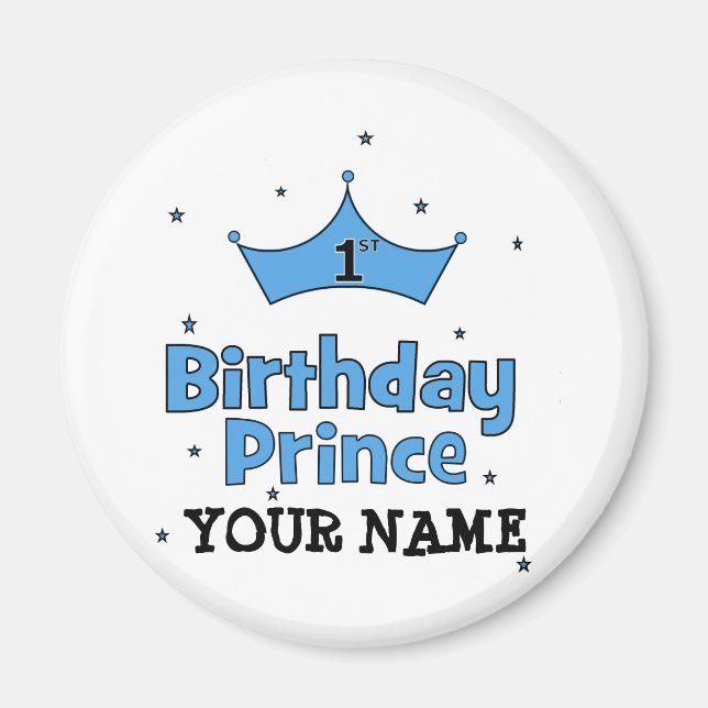 1st Birthday Prince Magnet (Front)