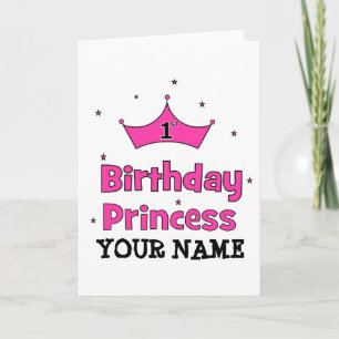 1st Birthday Princess!  with pink crown Card