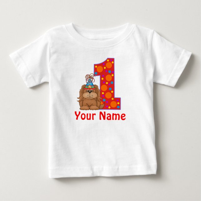 1st Birthday Puppy Personalised Shirt (Front)