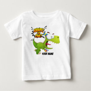 1st Birthday Rawr Dinosaur Baby T-Shirt