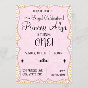 1st Birthday Royal Celebration Princess Invitation