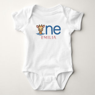 1st Birthday Safari  Baby Bodysuit