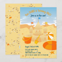 1st birthday sand castle and beach fun party