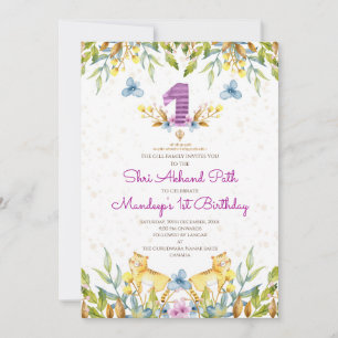  1st Birthday Sukhmani Sahib & Akhand Path invites