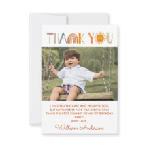 1st Birthday  Sunshine Watercolor Thank You Photo
