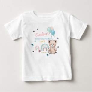 1st Birthday T-Shirts  with a cute teddy bear.