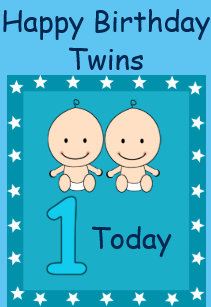 Twins Birthday Cards Zazzle Uk