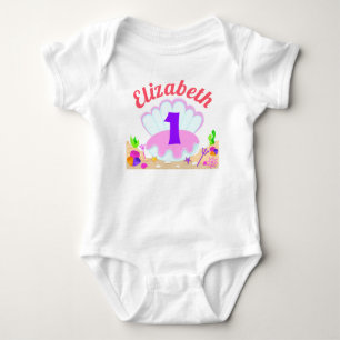1st Birthday Under the Sea Themed Baby Bodysuit
