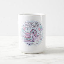 1st birthday unicorn mug