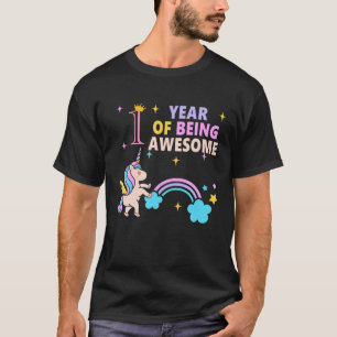 1St Birthday Unicorn Rainbow Party Bday 1 Year Old T-Shirt