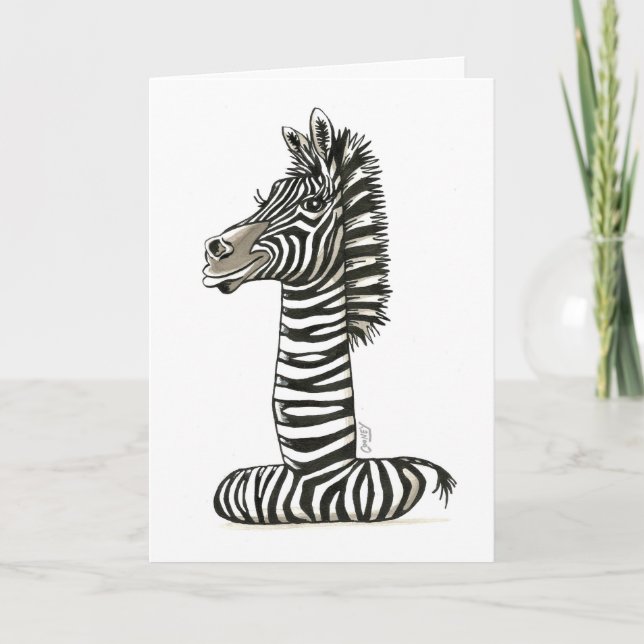 1st Birthday Zebra! Card (Front)