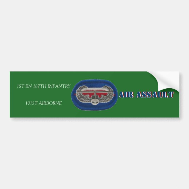 1ST BN 187TH INFANTRY 101ST ABN BUMPER STICKER (Front)