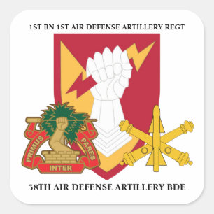 1ST BN 1ST AIR DEFENSE ARTILLERY 38TH AIR DEFENSE SQUARE STICKER