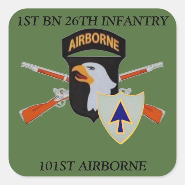 1ST BN 26TH INFANTRY 101ST AIRBORNE STICKERS (Front)