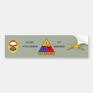 1ST BN 67TH ARMOR 1ST ARMORED BUMPER STICKER