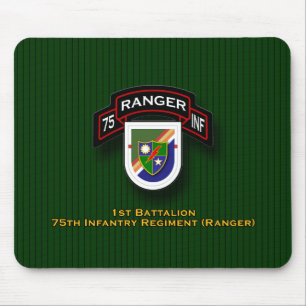1st Bn, 75th Infantry - Rangers flash & scroll Mouse Mat