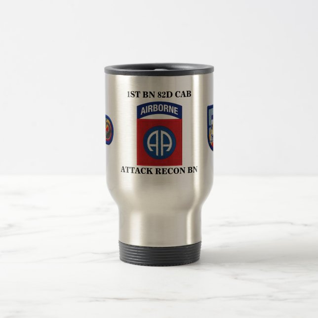1st Bn 82D CAB 82D Airborne Travel Mug (Center)