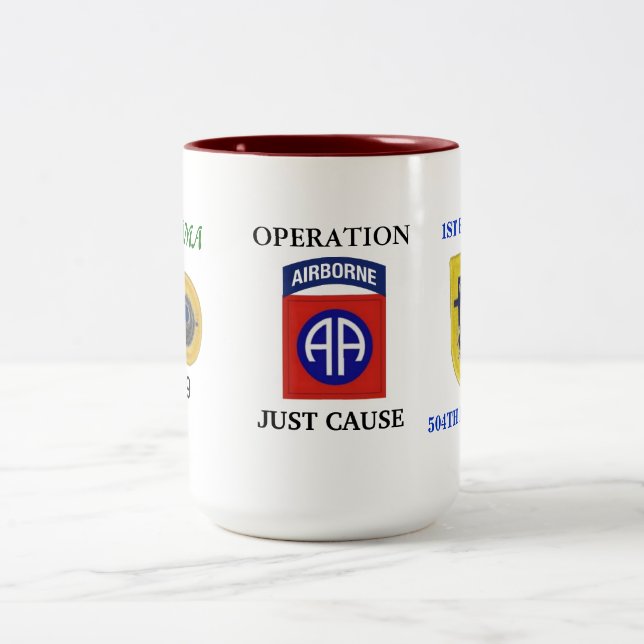 1ST BN (ABN) 504TH 82D OPERATION JUST CAUSE MUG (Center)