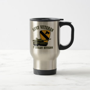 1st Cav Army Vet - M1 Tank Travel Mug