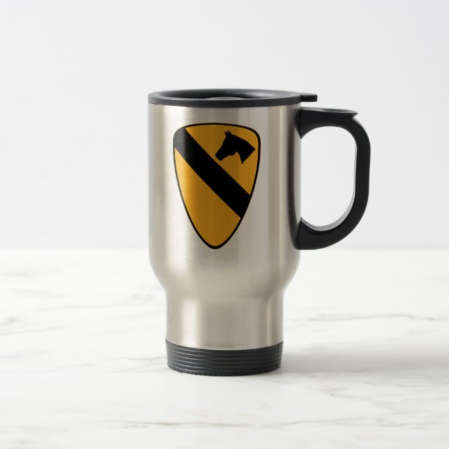 1st Cav Patch Travel Mug (Right)