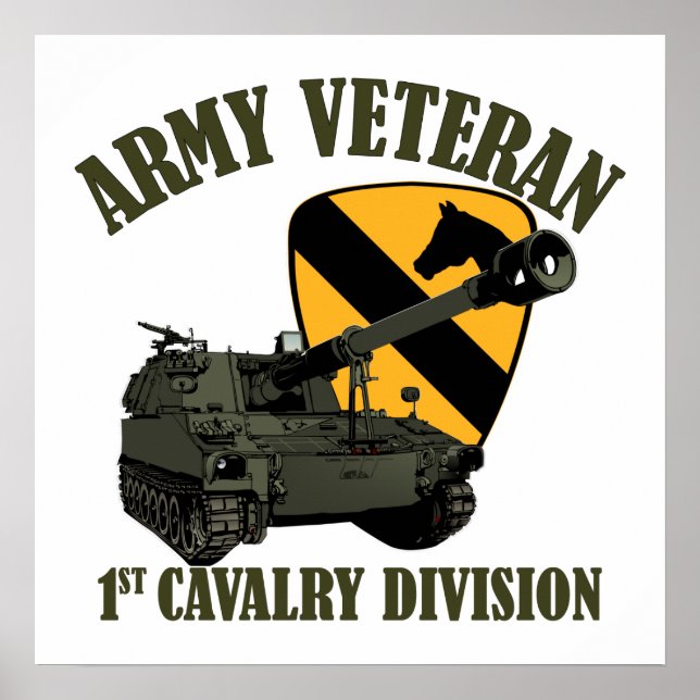 1st Cav Vet - M109 Howitzer Poster (Front)