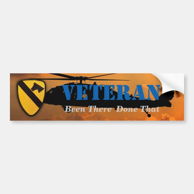 1st cavalry air cav acr veterans vets bumper sticker (Front)