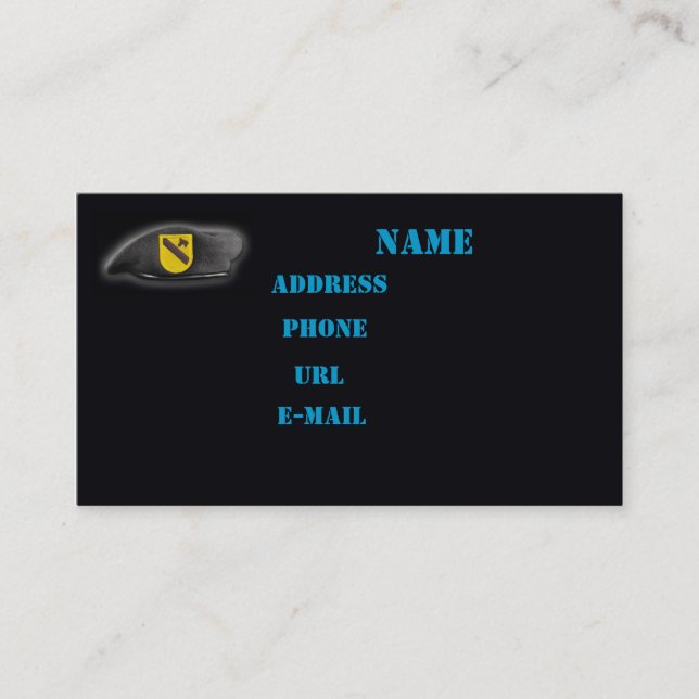 1st cavalry air cav vet iraq nam business Card (Front)