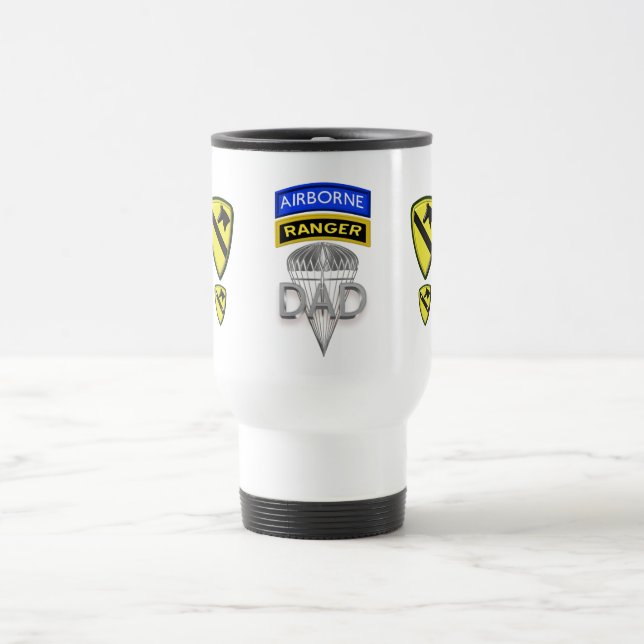 1st Cavalry Airborne Ranger Dad Travel Mug (Center)