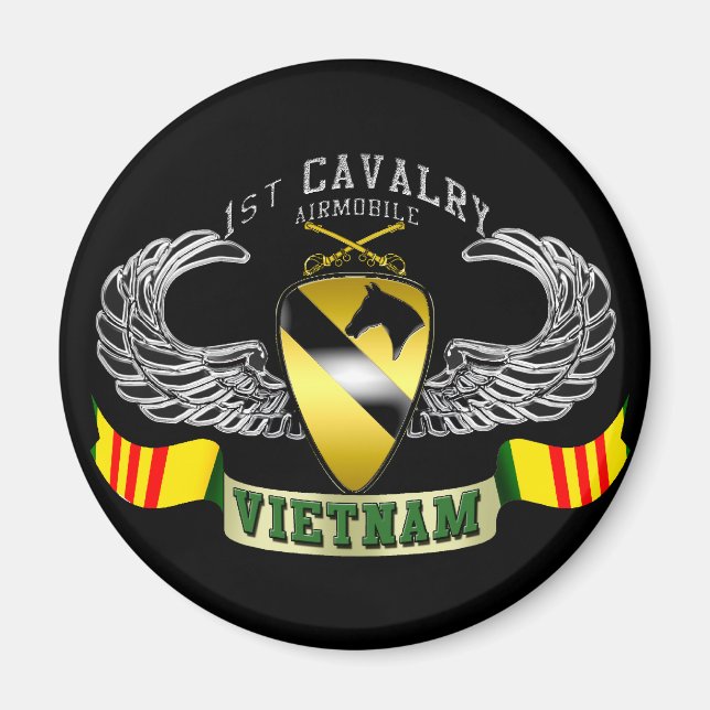 1st Cavalry-Airmobile, Vietnam Magnet (Front)
