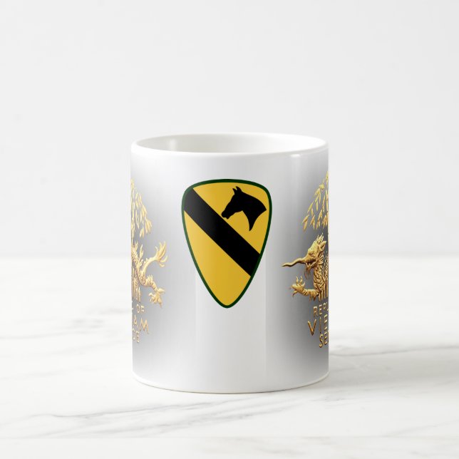 1st cavalry and Vietnam Service Dragon Coffee Mug (Center)