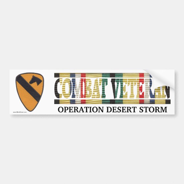 1st Cavalry Div. SWA Combat Veteran Sticker (Front)