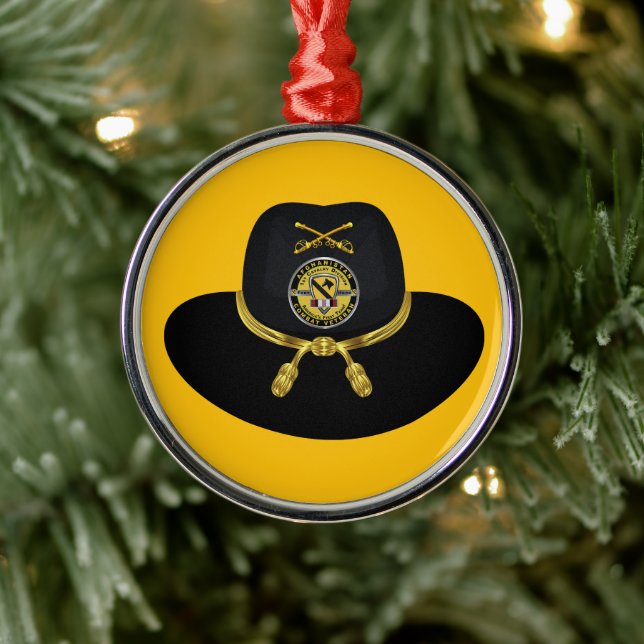 1st Cavalry Division Afghanistan Christmas Metal Tree Decoration (Tree)