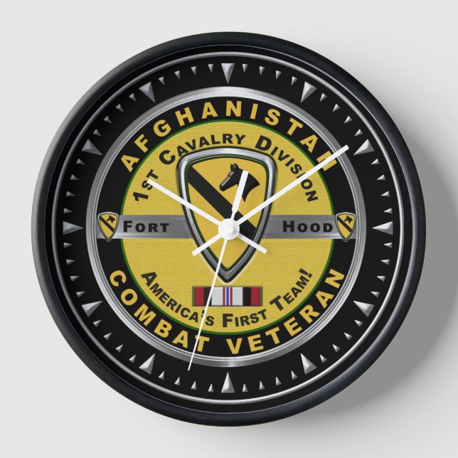 1st Cavalry Division Afghanistan Veteran  Clock (Front)
