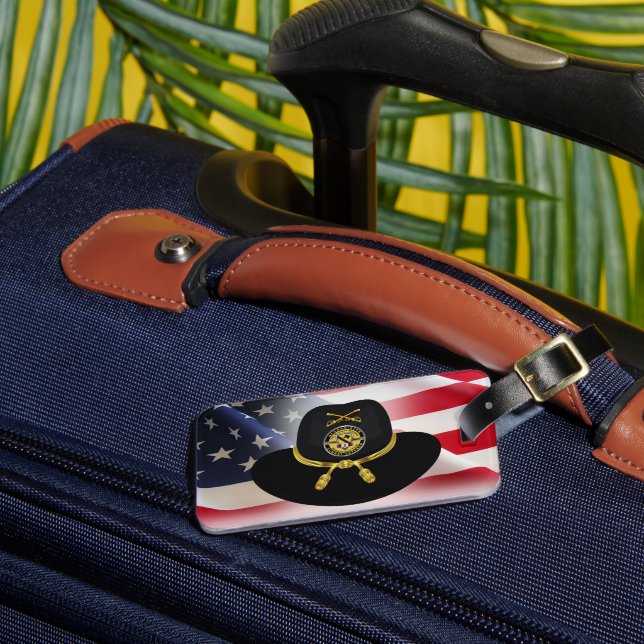 1st Cavalry Division  Afghanistan Veteran  Luggage Tag (Front Insitu 3)