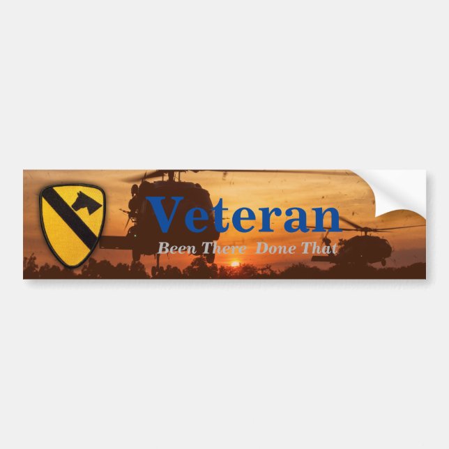 1st cavalry division air cav nam bumper sticker (Front)