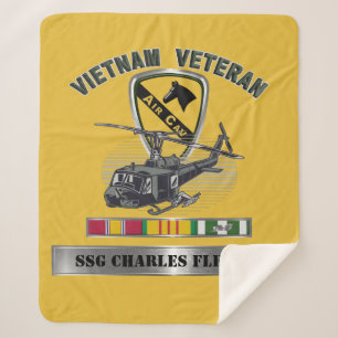 1st Cavalry Division AIR CAV Vietnam Veteran Sherpa Blanket