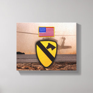 1st cavalry division air cav vietnam war veterans canvas print