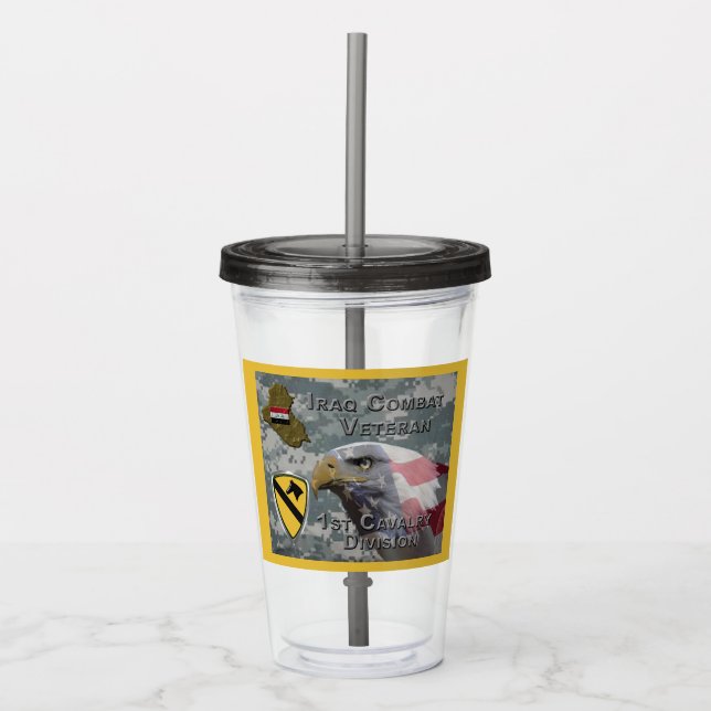 1st Cavalry Division - America’s First Team Acrylic Tumbler (Front)