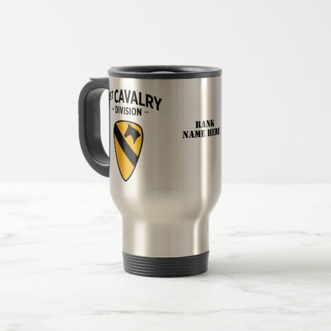 1st Cavalry Division Badge Travel Mug (Front Left)