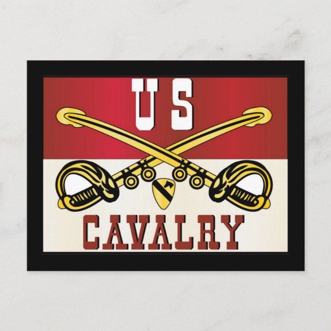 1st CAVALRY DIVISION Banner Postcard (Front)