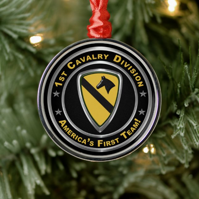 1st Cavalry Division Christmas Metal Tree Decoration (Tree)