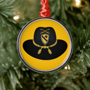 1st Cavalry Division Christmas Metal Tree Decoration