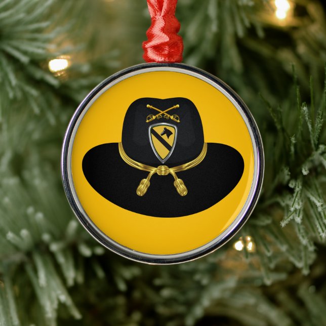 1st Cavalry Division  Christmas Metal Tree Decoration (Tree)
