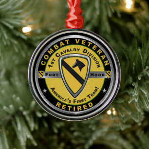 1st Cavalry Division Christmas Metal Tree Decoration