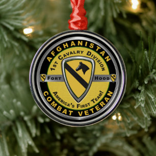 1st Cavalry Division Christmas Metal Tree Decoration