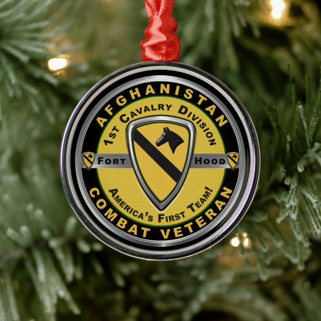 1st Cavalry Division Christmas Metal Tree Decoration (Tree)